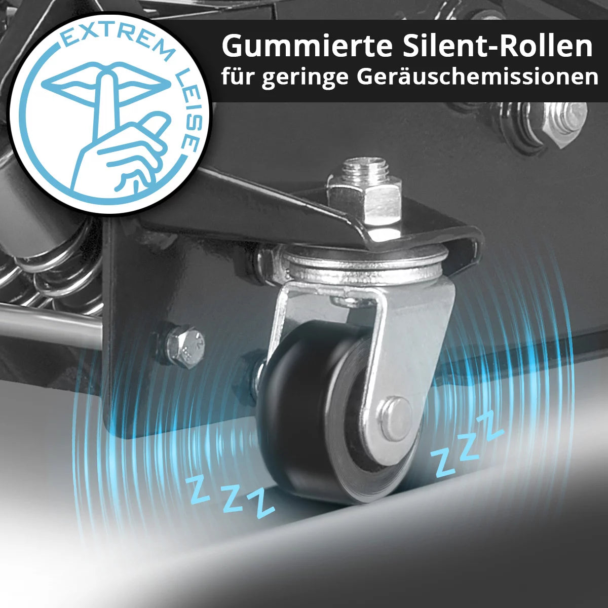 STAHLWERK car jack WHB-73 ST with 3 t load capacity, rubberized silent rollers, double lifting piston and 73-500 mm lifting range | Extra flat trolley jack | Hydraulic car jack | Black car jack