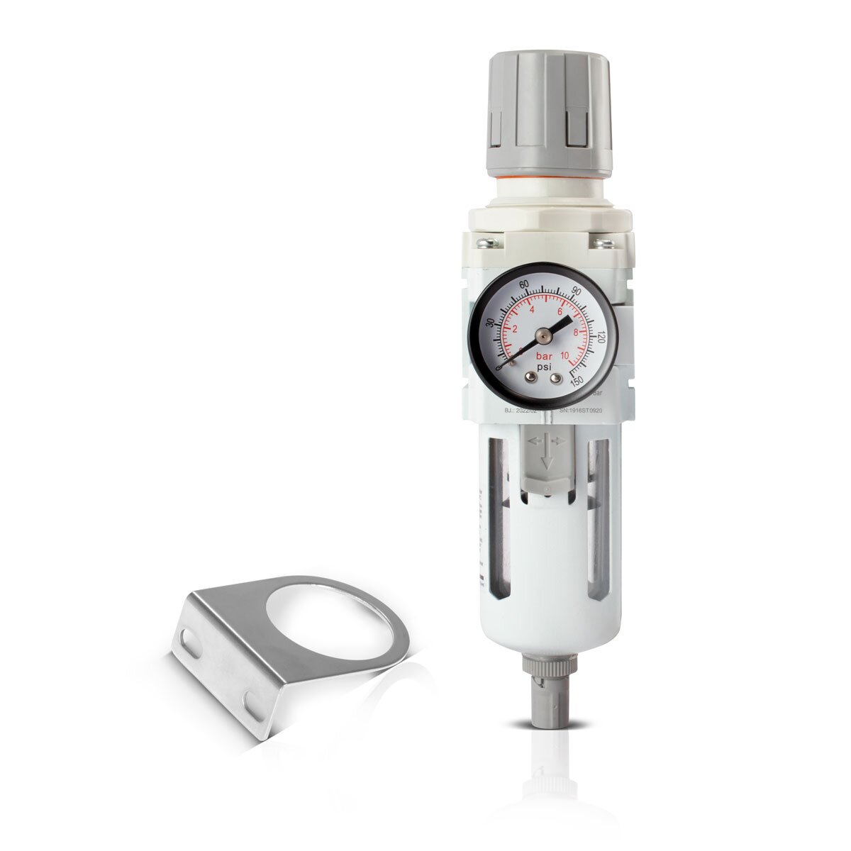 STAHLWERK Wasserabscheider bis 10,5 bar für Druckluftkompressoren Druckluftwerkzeuge Wartungseinheit Filter Druckluft Druckregler Anschluss 1/4