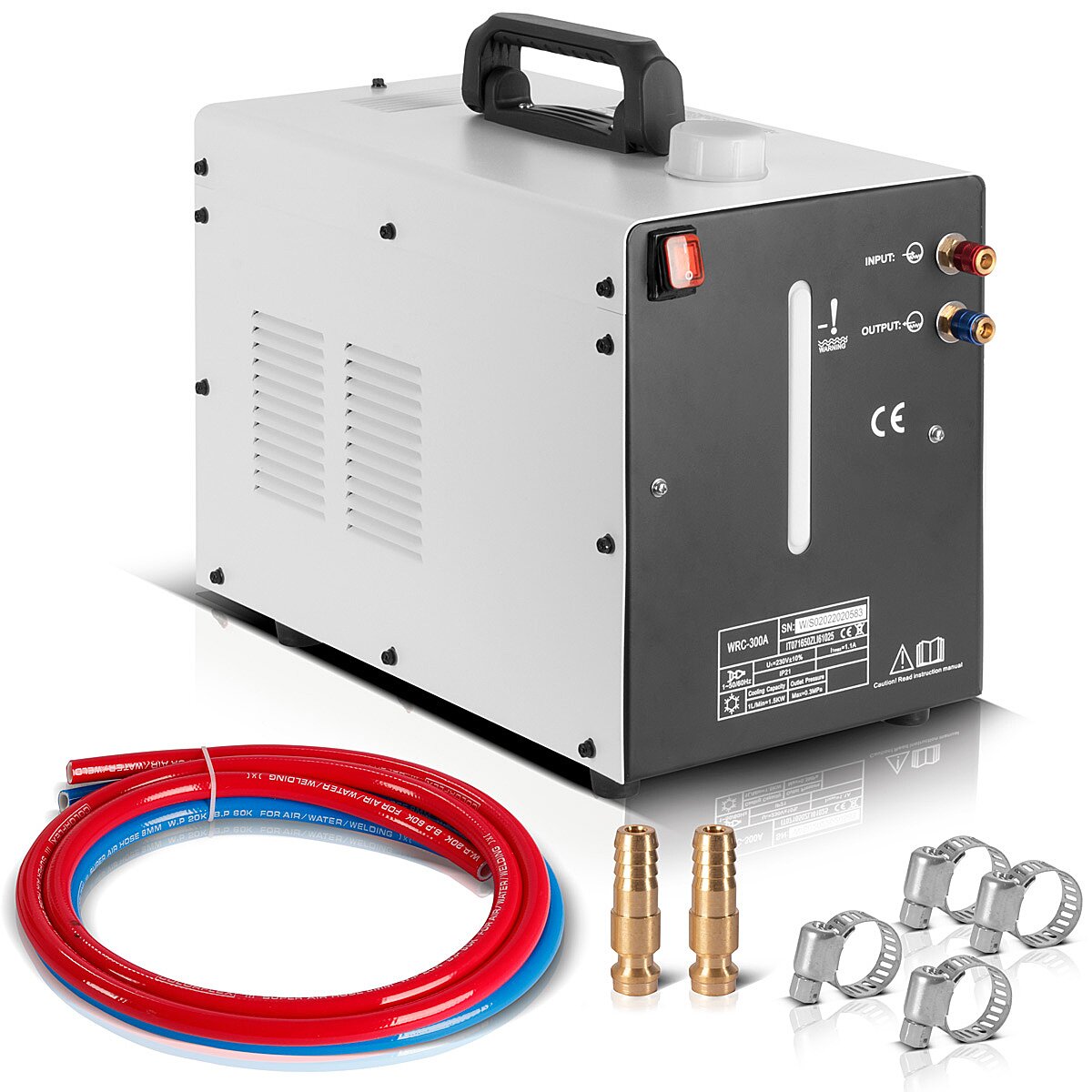 STAHLWERK Wasserkühler mit 370 W Leistung und 6 l Tank für MIG MAG | WIG Schweißgeräte und Plasmaschneider, Wasserkühlung zur Kühlung von Schlauchpaketen, Schweißbrennern und Plasmabrennern
