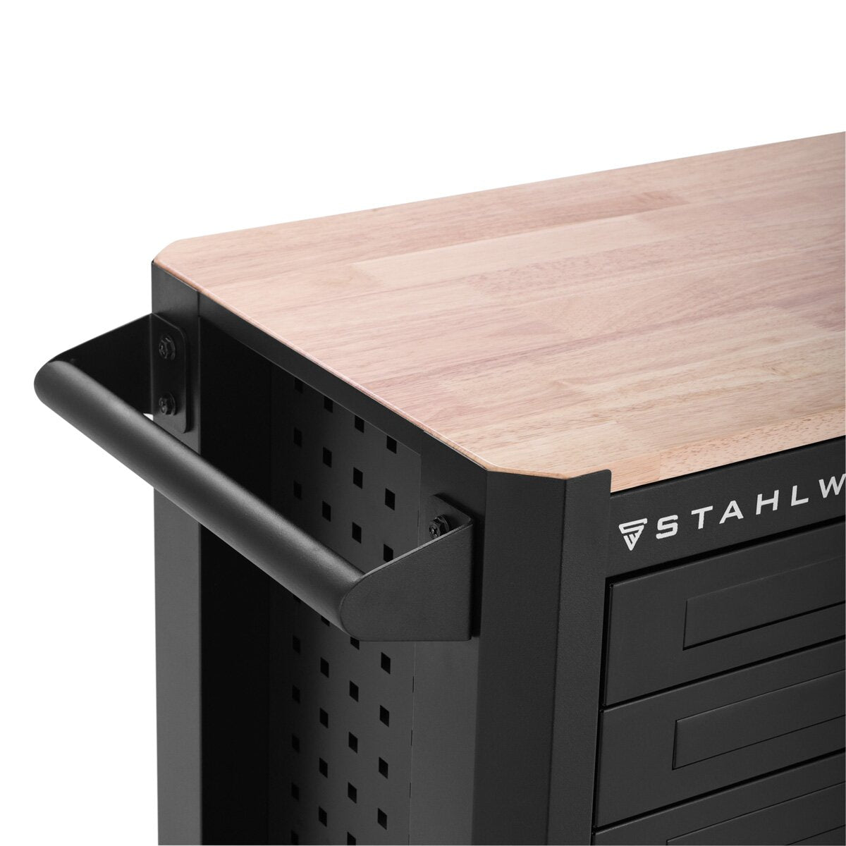 Stahlwerk Atölye Arabası Crow Crow Vanadyum Kilitlenebilir Alet Arabası'ndan yapılmış 235 Premium Aracı ile donatılmıştır. 7 çekmeceli profesyonel montaj kanalları ve kauçuk uzun ömürlü silindirler