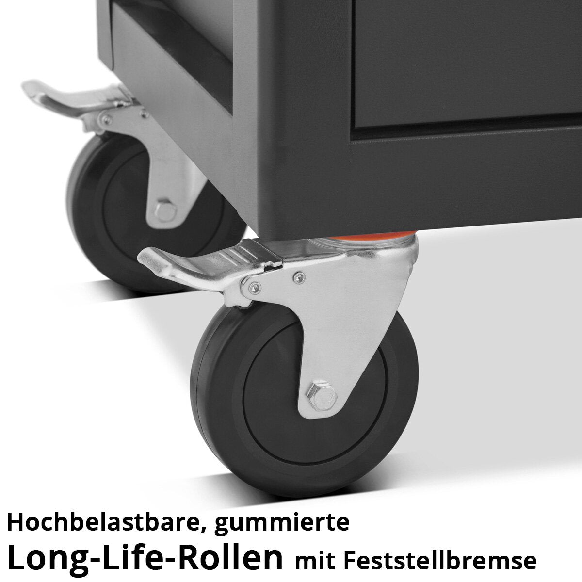 STAHLWERK Werkstattwagen DINO bestückt mit 364 Premium-Werkzeugen aus Chrom-Vanadium abschließbarer XXL Werkzeugwagen | Profi Montagewagen mit 12 Schubladen und gummierten Long-Life-Rollen