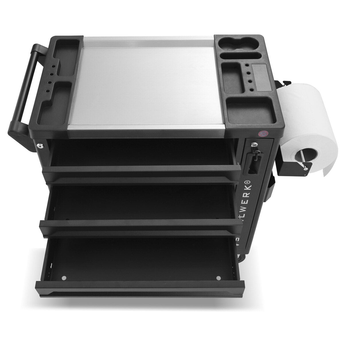 Steelworks Workshop Car Eagle Lock Lock Strumento Auto | Condotti di assemblaggio profili | Organizzatore di utensili con 7 cassetti, estratto laterale e rotoli di lunga vita gommati