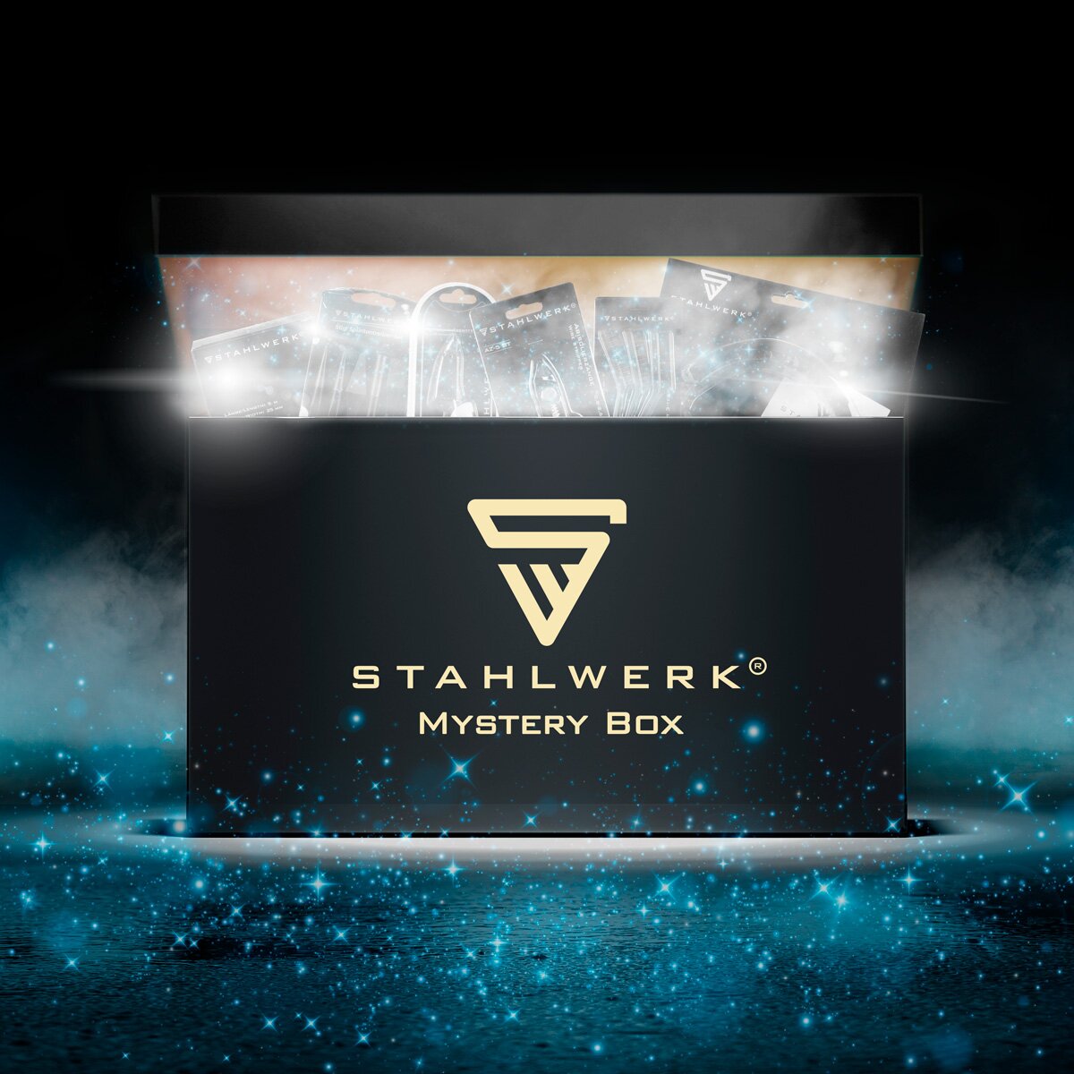 STAHLWERK Mystery Weihnachts-Box inklusive Schweissgerät - Großes Neuware-Set | Umfassende Werkzeug-Box | Surprise-Box für Handwerker | Überraschungs-Box | Warenwert CHF 840.00