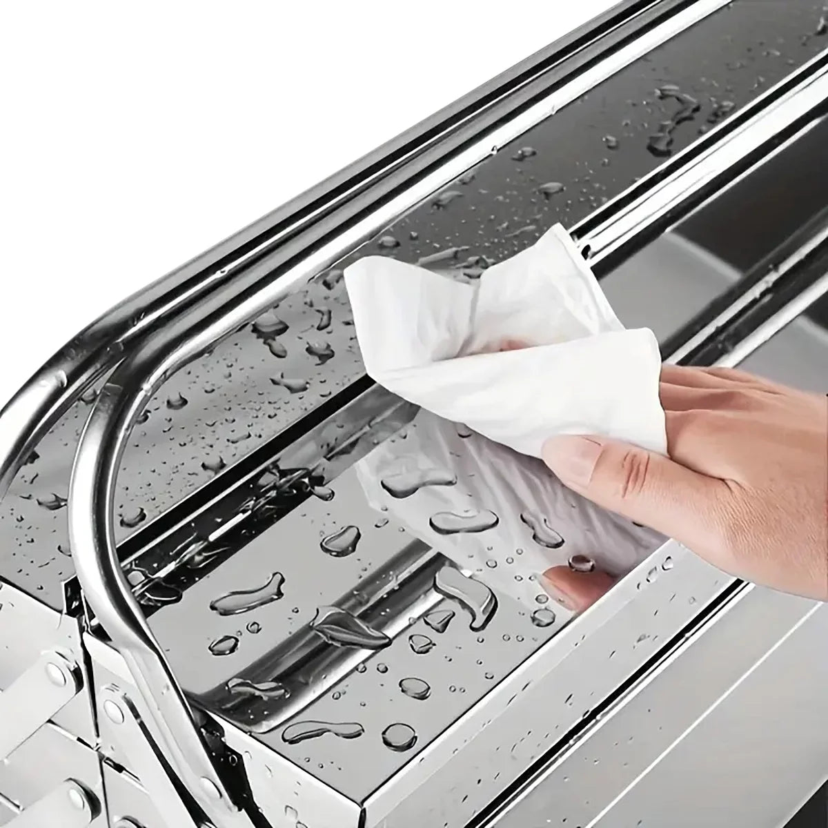 Toolbox Stahlwerk realizzato in acciaio inossidabile | Cassetta degli attrezzi in metallo, estendibile sul lato | Cassetta degli attrezzi di alta qualità vuota con 3 scomparti | Organizzatore di strumenti per risparmio spaziale senza strumenti