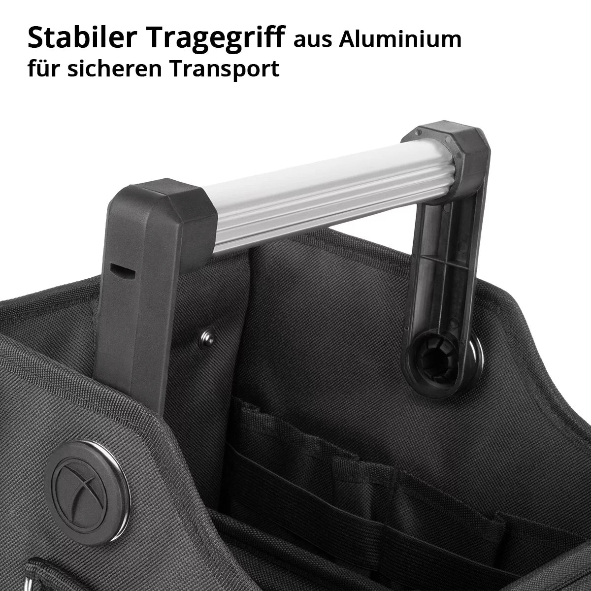 STAHLWERK Werkzeugtasche mit 14 Aussentaschen | 2 Innenfächer | Robuste Elektriker-Tasche | Tragbare Montagetasche mit verstärktem Rahmen | Aluminium-Tragegriff und Gurt | Strapazierfähiges Polyester