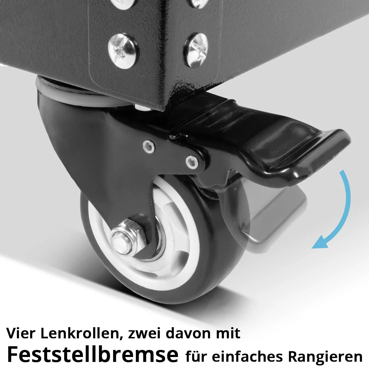 STAHLWERK tool trolley ST-1100 workshop trolley | Rolling cart made of sheet steel | Transport trolley for tools | Bunk trolley with 4 loading areas | Assembly trolley | Platform truck