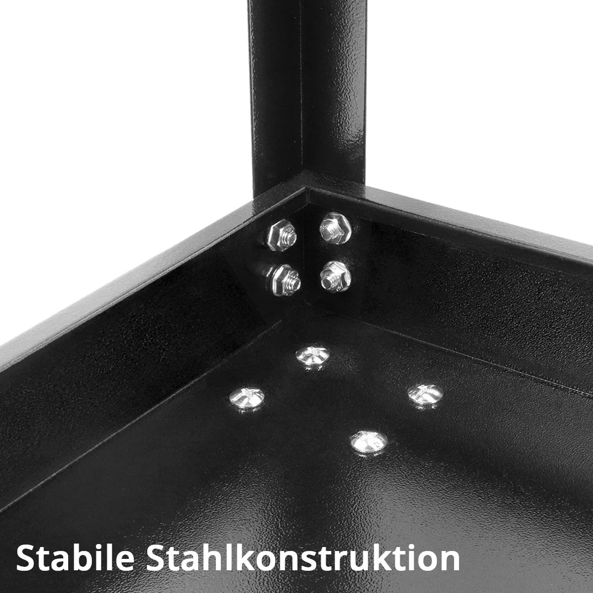 STAHLWERK Werkzeugwagen ST-875 Werkstattwagen | Rollwagen | Transportwagen | Montagewagen | Plattformwagen | Etagenwagen mit 4 Ladeflächen