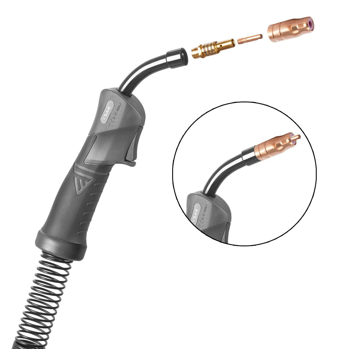 STAHLWERK FLUX AK15/MB15 AK14/MB14 Verschleißteile Set | 23-teiliges Original Schweißzubehör Set mit Fülldrahtdüsen | Düsenträger und Stromdüsen 0,8 mm