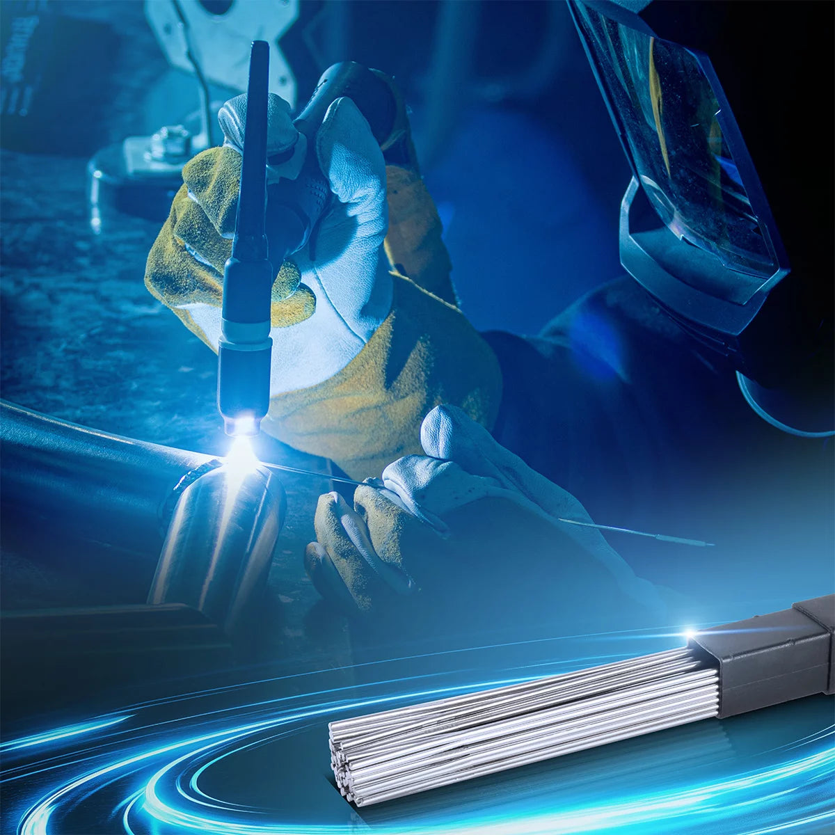 Steelworks WIG welding sticks ER307SI stainless steel updated / Ø 2.4 mm x 500 mm / 2 kg / including storage box