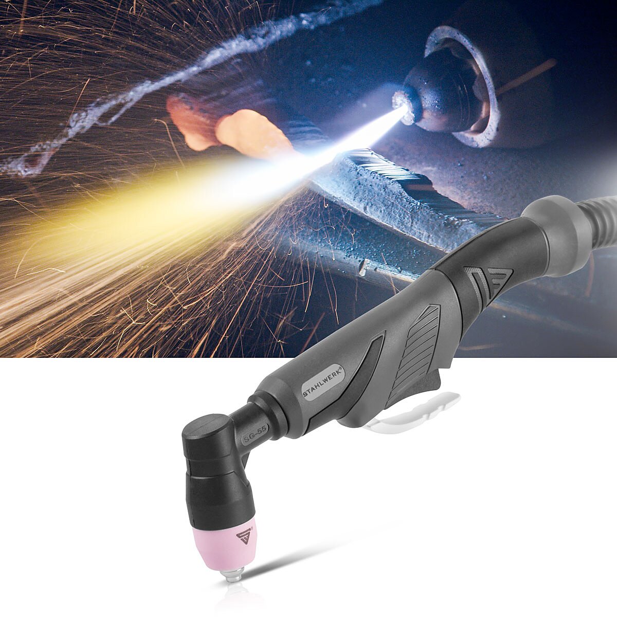 Burner di taglio del plasma in acciaio AG-60 / SG-55 Pacchetto tubo da 5 metri a 70 ampere / taglierina al plasma