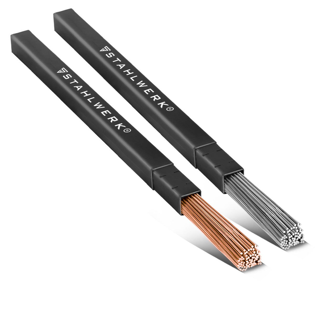 Sticchi di saldatura con parrucca in acciaio acciaio / acciaio inossidabile / Ø 2,5 / 2,4 mm x 500 mm nel set pratico / 1 kg / incluso la scatola di stoccaggio