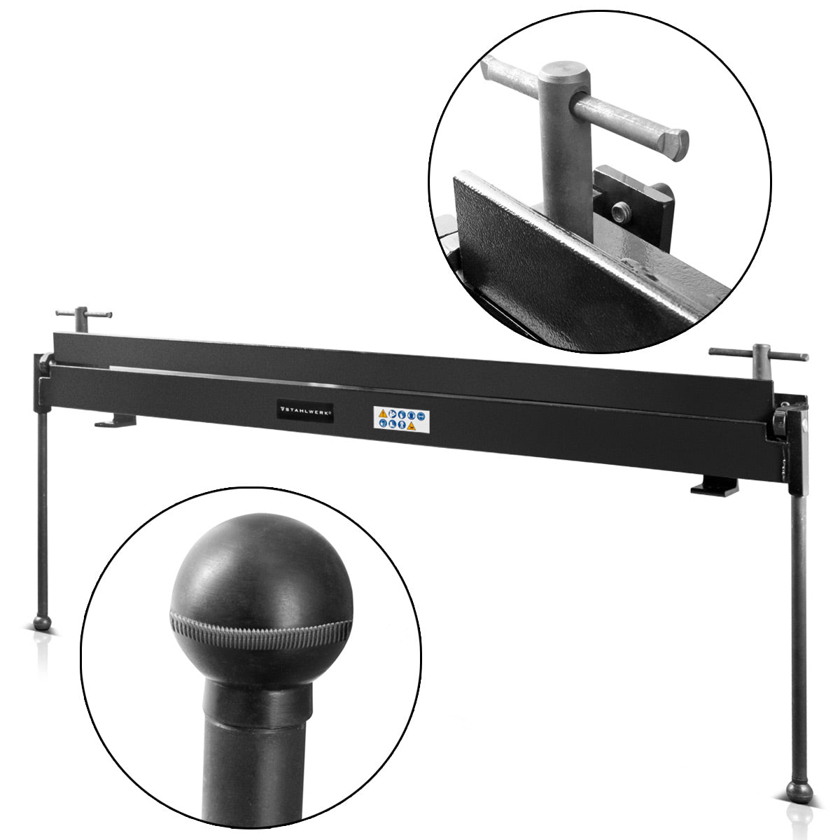 Banc de funning Steelworks AB -1000 ST-Machine de flexion en tôle pour les feuilles d'acier normales jusqu'à 1,2 mm d'épaisseur, angle de flexion de 0 à 135 degrés, zone de travail 1 000 mm