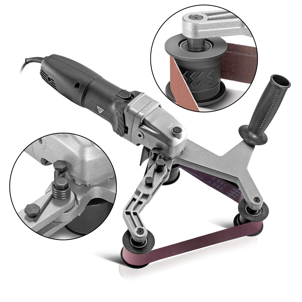 Steelworks Pipe Tape Grinder Rs-800 St con 800 vatios / bucle de soldadura / máquina de molienda para pulir, desacreditar y oxidar