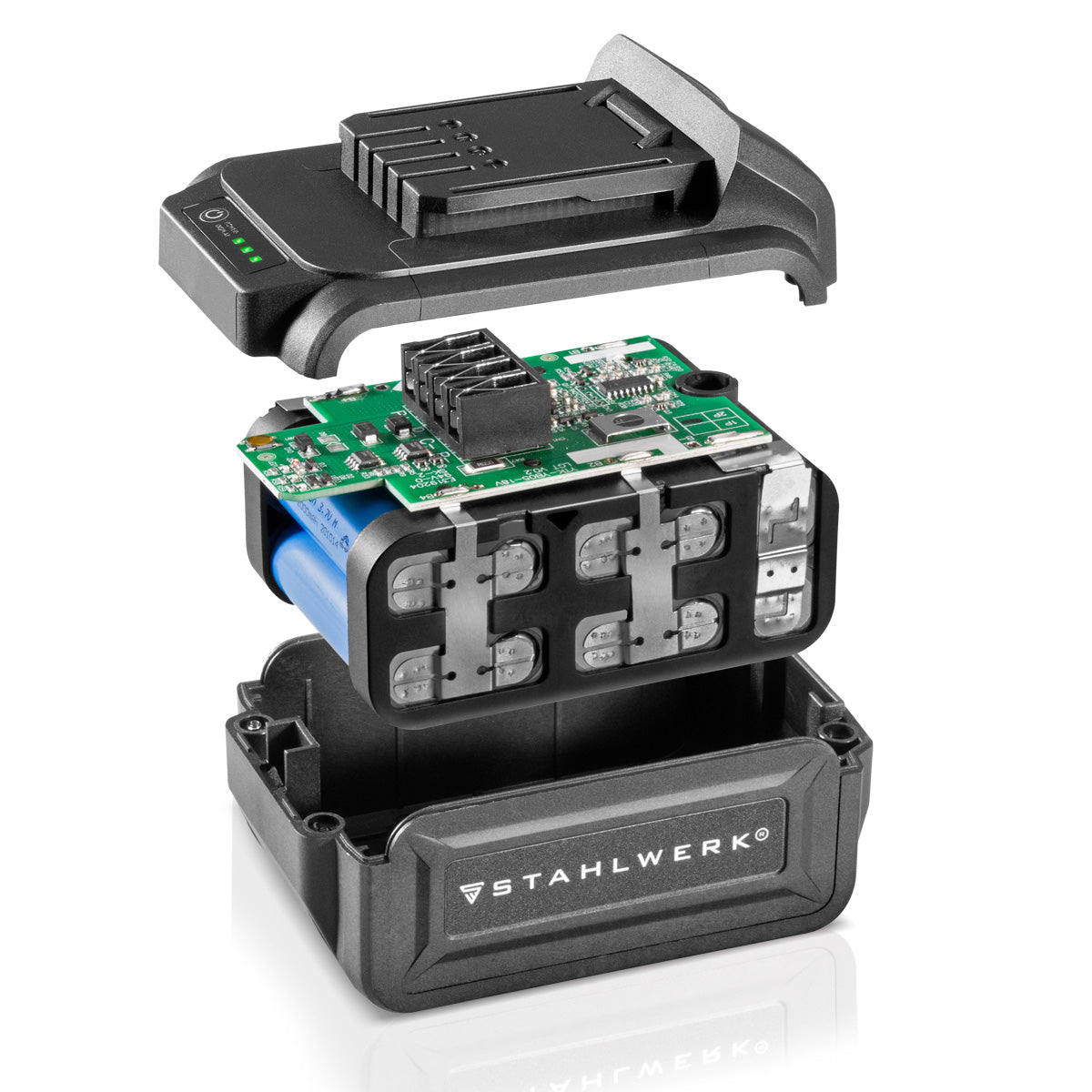 Steelworks 20 V Batterie 4AH LI-ION Batterie de remplacement adapté aux outils Sans cordon Capineuse de serre de batterie d'oreille sans cordon Capacité 4000 mAh