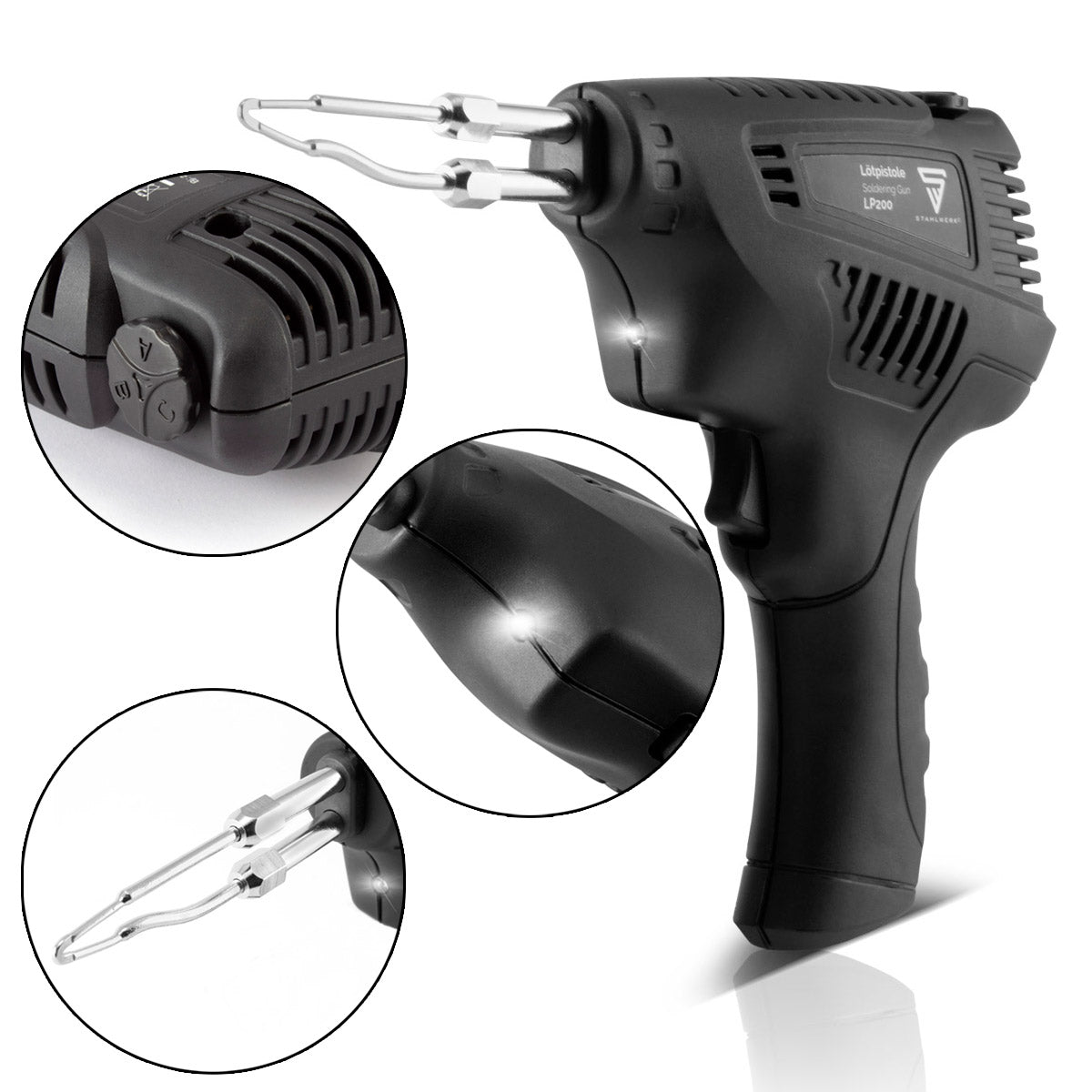 Stahlwerk LP-200 pistolas de soldadura poderosas de hasta 500 grados con 200 vatios para soldar, liberación, grabado de madera o plásticos de corte