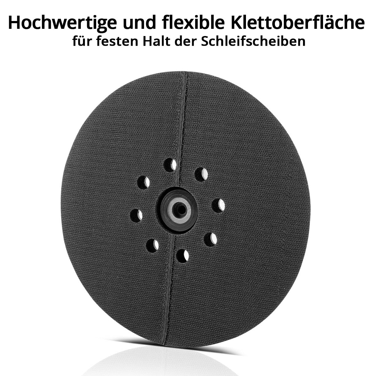STAHLWERK Universal-Hochleistungs-Schleifteller / Schleifscheibe 225 mm, gelochte Ausführung mit Klett-System und M6 Aufnahme für Trockenbauschleifer