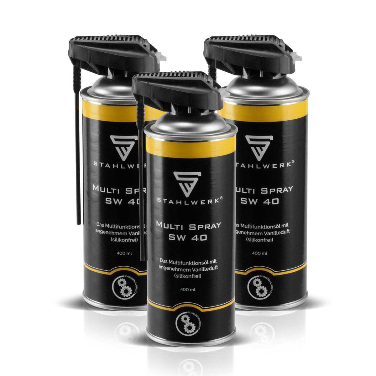 Steelworks 3 set multi spray sw 40 fluencia multifuncional y mantenimiento de mantenimiento / spray multifunción para el hogar, la industria y el taller
