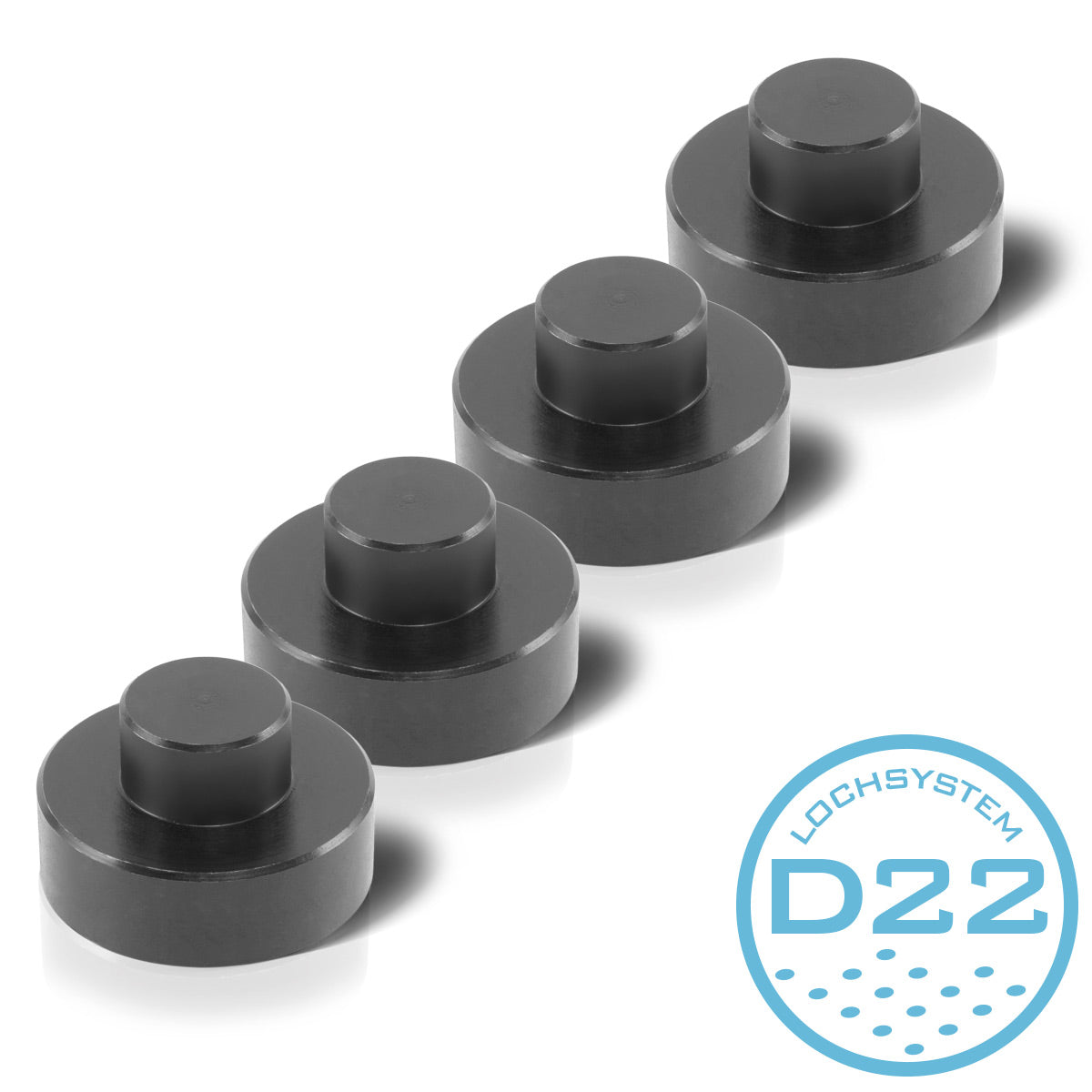Espaceurs d'acier et boulons de serrage 44 x 15 mm empilables pour les tables de soudage avec système D 22 trous - Pratique 4 ensemble