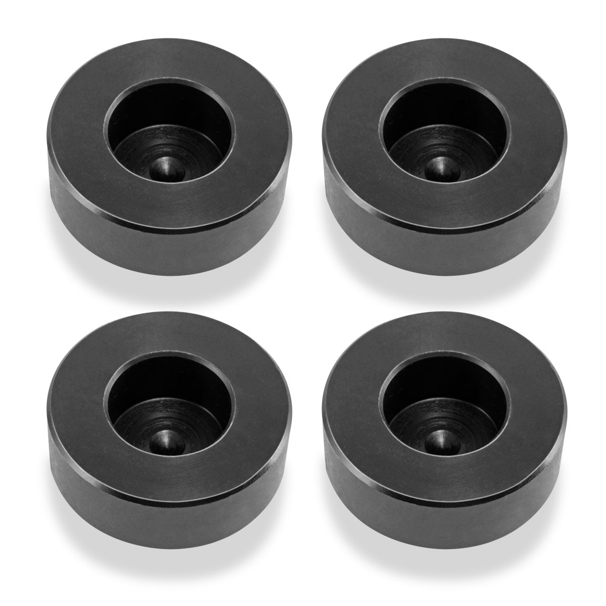 Separadores de acero y pernos de sujeción de 44 x 15 mm apilables para mesas de soldadura con sistema de 22 agujeros D 22 - práctico 4 set