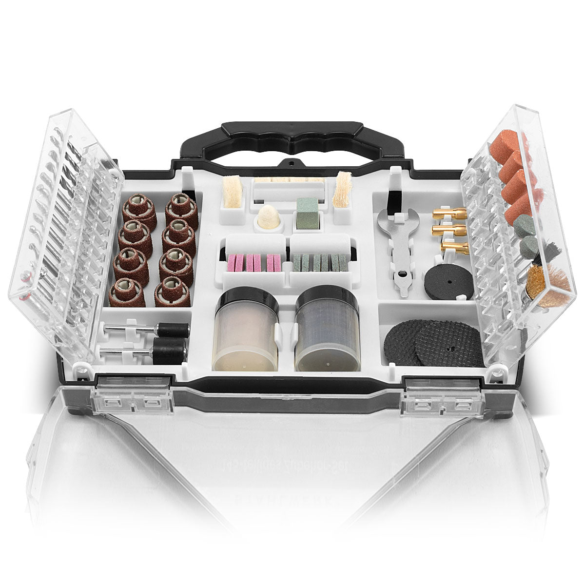 Accessori in acciaio da 145 parti impostati per smerigliatrice multiuso, smerigliatrice rotante e strumenti multifunzionali