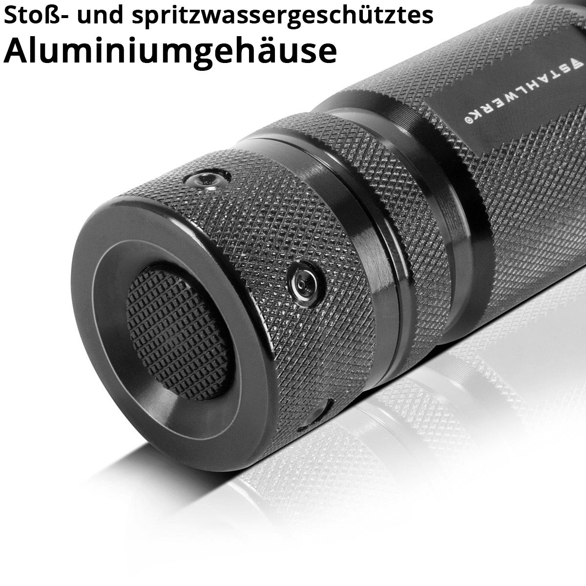 STAHLWERK LED Taschenlampe mit 6 Modi, ausziehbare 360° Teleskop-Stableuchte / LED Leuchte / LED Licht / LED Lampe / LED Laterne mit hochwertigem Aluminium-Gehäuse