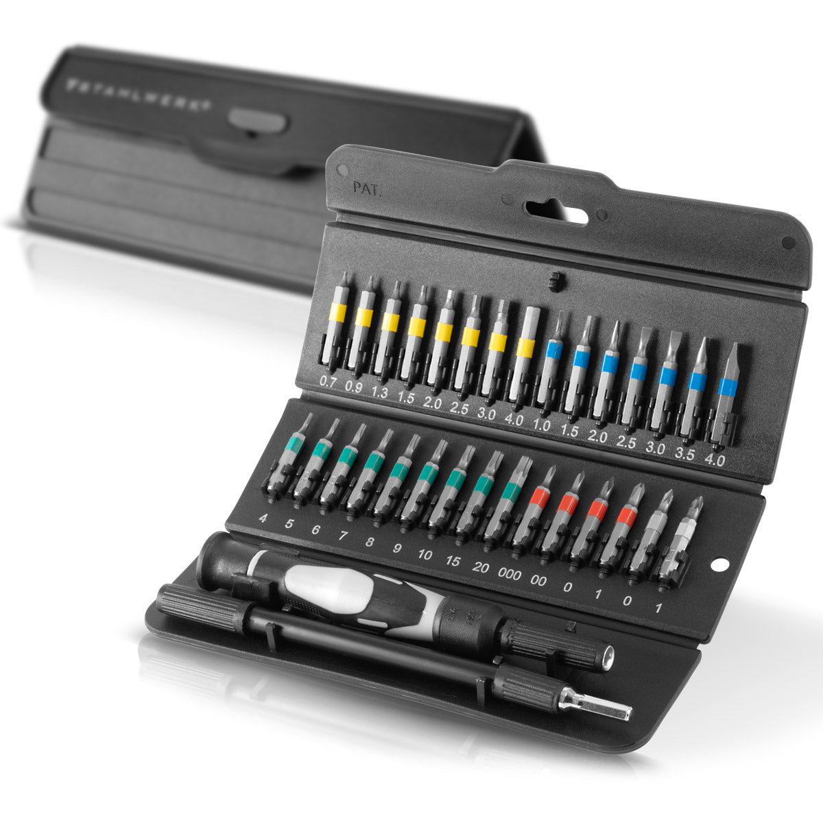 Steelworks 32 parçalı hassas tornavida ve esnek uzantı ve teleskopik saplı krom vanadyumdan yapılmış bit seti