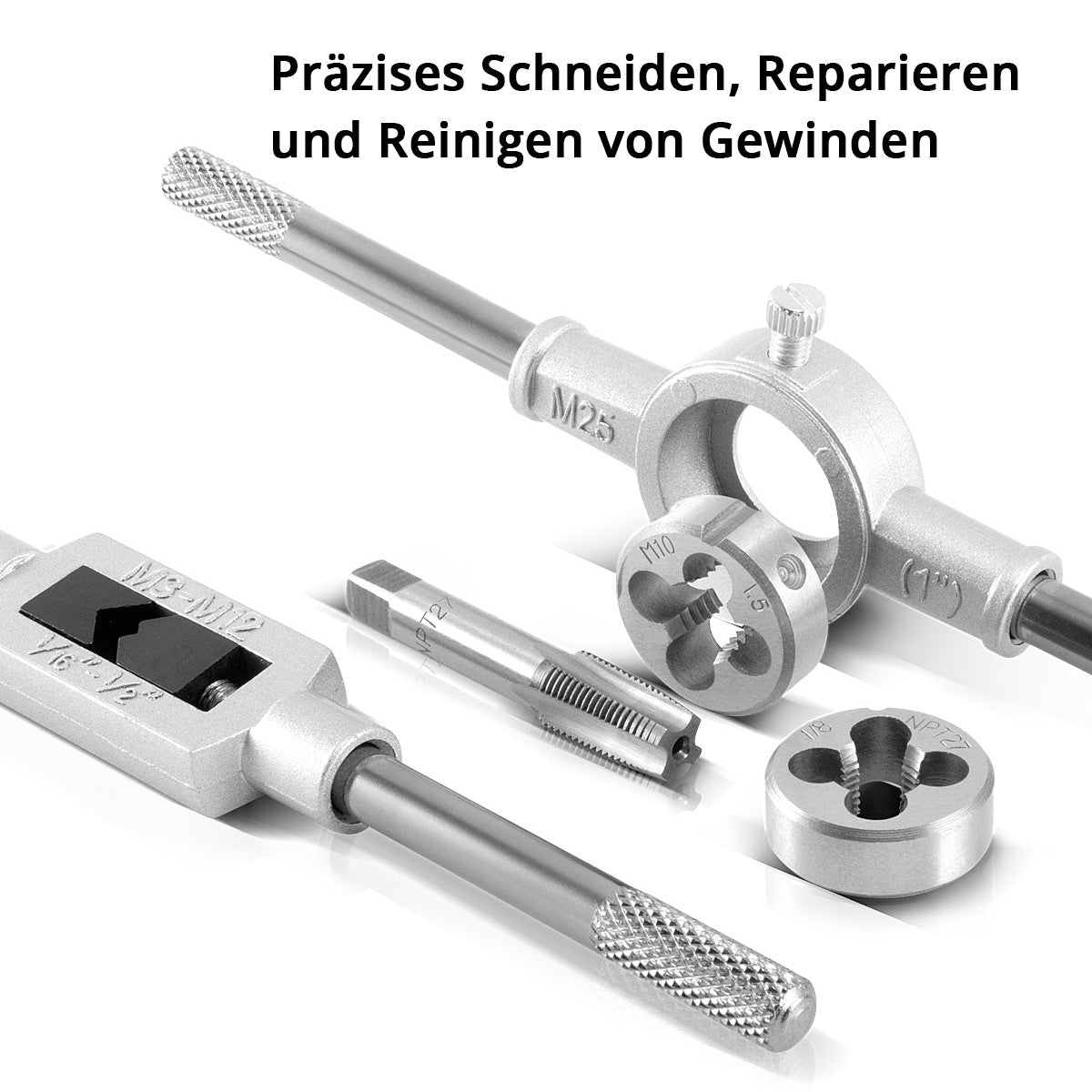 Steelworks 40 bölümlü musluklar GBS-40 ST, iplik kesiciler, kesme plakaları, rüzgar ütü, içeride ve dışarıya kesmek için