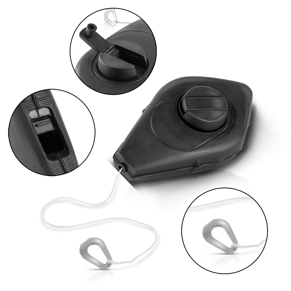 Çelik mekanizma kesme kordonu Seti 15 m Kordon / mason kordon / darbe kablosu cihazından oluşan darbeli gövde, su ölçeği ve 113 g boş kordon tebeşir