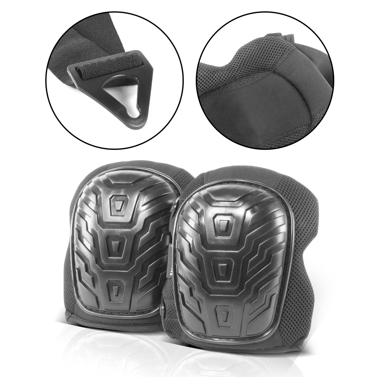 STAHLWERK Profi Knieschoner / Knieschützer / Kniepolster formstabil, hochbelastbar und abriebfest mit hohem Tragekomfort