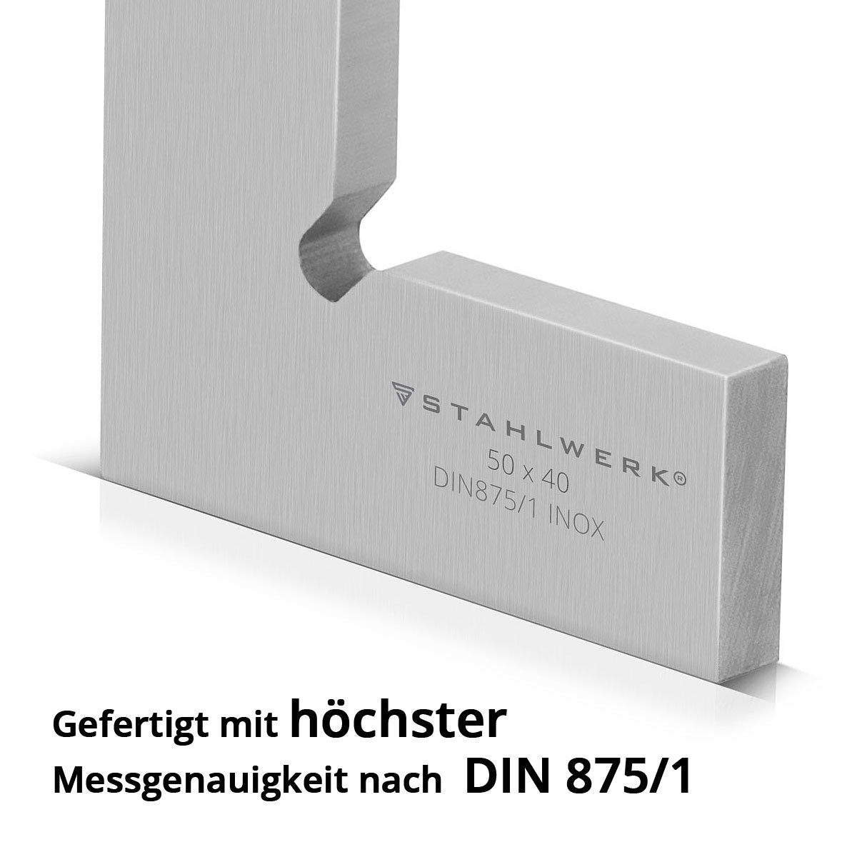Angolo piatto in acciaio 90 ° 50 x 40 mm DIN 875/1 Angolo di controllo / blocco / angolo di bloccaggio / angolo di precisione in acciaio inossidabile