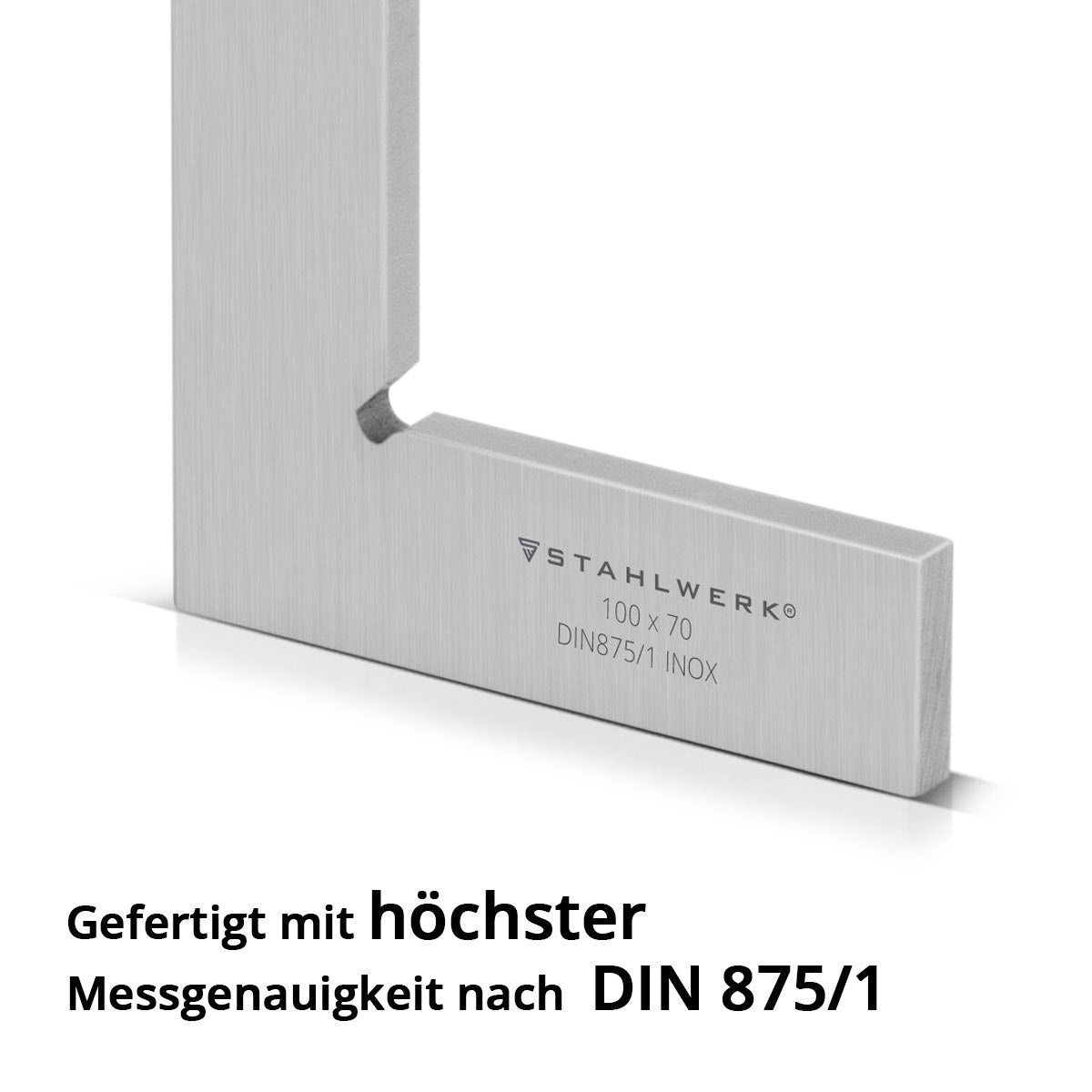 Angolo piatto in acciaio 90 ° 100 x 70 mm DIN 875/1 Angolo di controllo / Blocco / angolo di bloccaggio / angolo di precisione in acciaio inossidabile