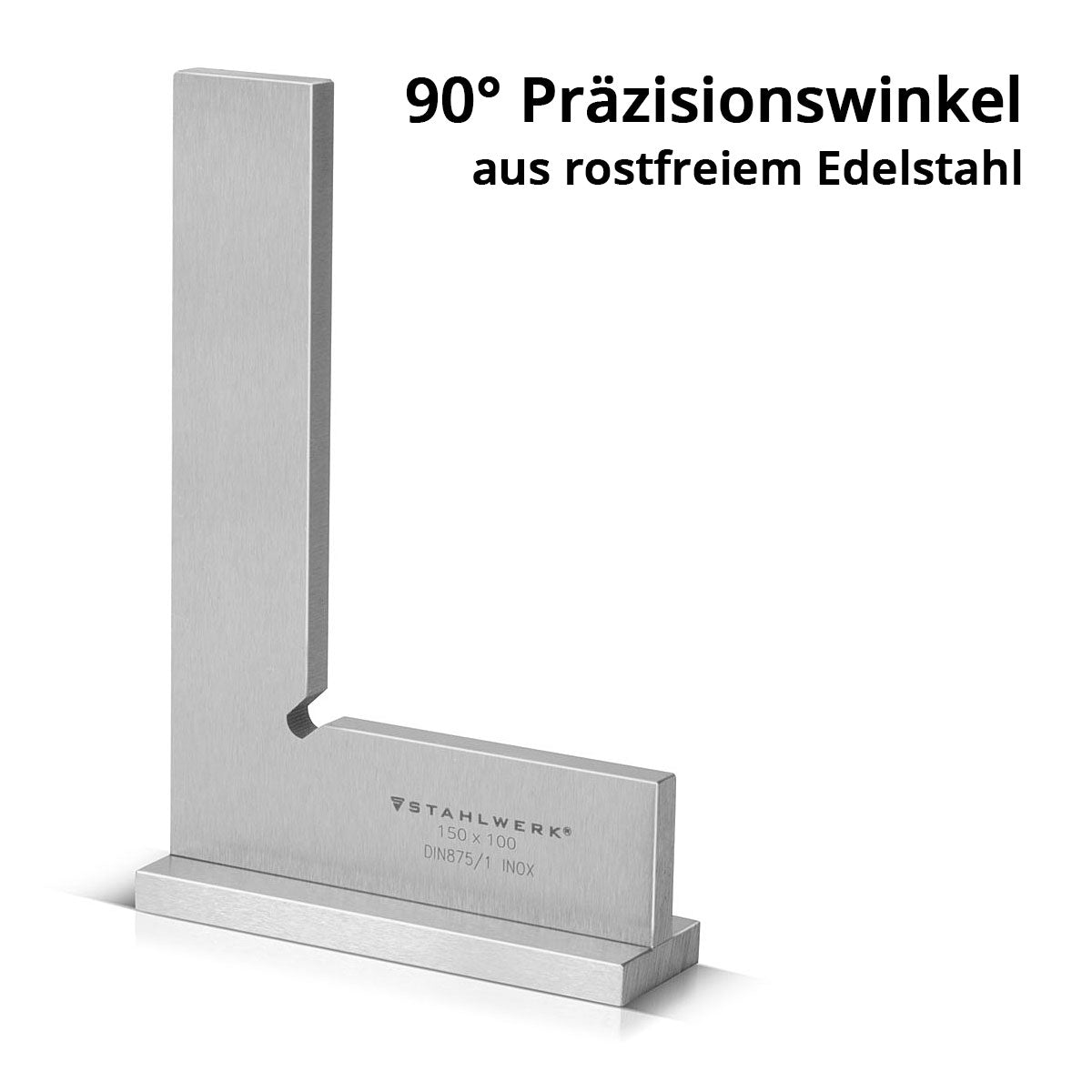 Angolo di collegamento in acciaio 90 ° 150 x 100 mm DIN 875/1 Locksmith / angolo di arresto / precisione angolare in acciaio inossidabile