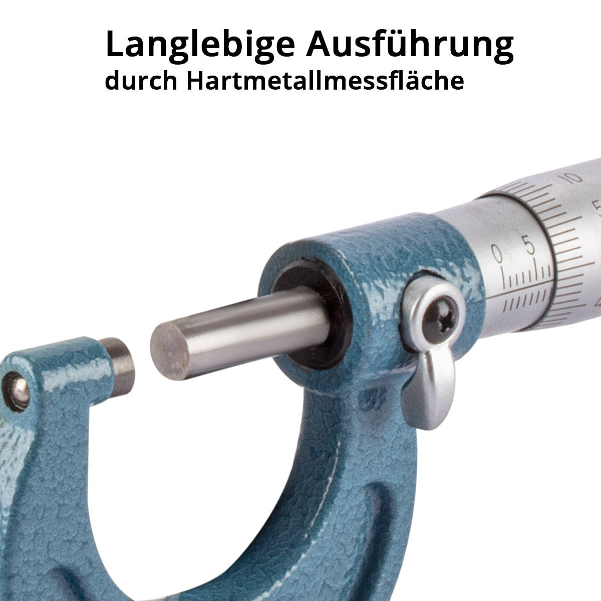 STAHLWERK Bügelmessschraube mit 0-25 mm Messbereich DIN 863 Mikrometer / Messschraube/ Mikrometerschraube