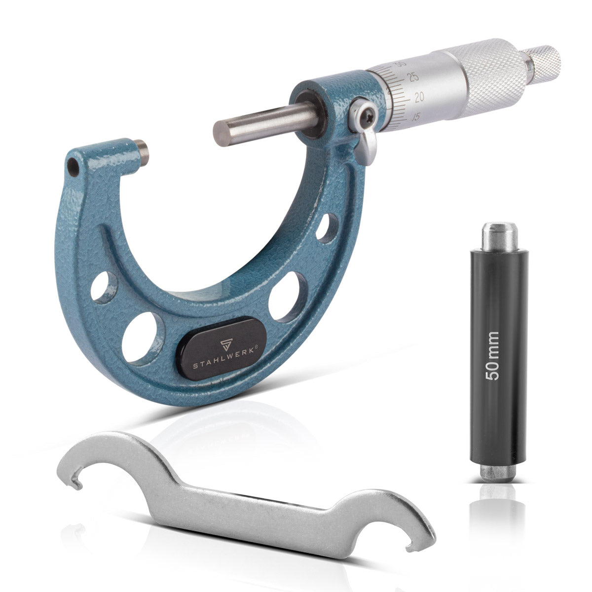 Mécanisme d'acier Vis de repasse avec une plage de mesure de 25 à 50 mm DIN 863 micromètre / vis de mesure / vis micrométrique