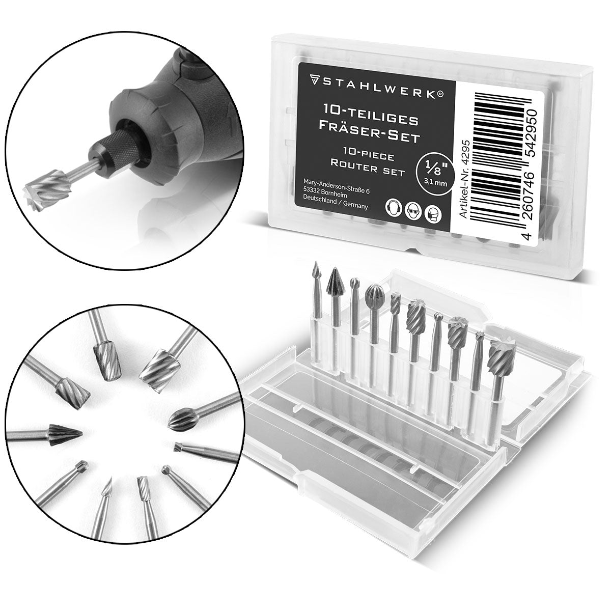 Steelworks milling mill for multifunctional tools made of high-quality HSS-steel 10-part