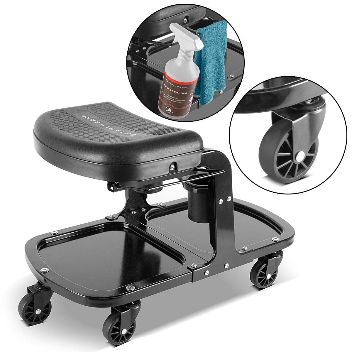 Taller de Steelworks Taller WRS-135 St hasta 135 kg resistente con dos soportes de lata / botella, canales de almacenamiento, portavas