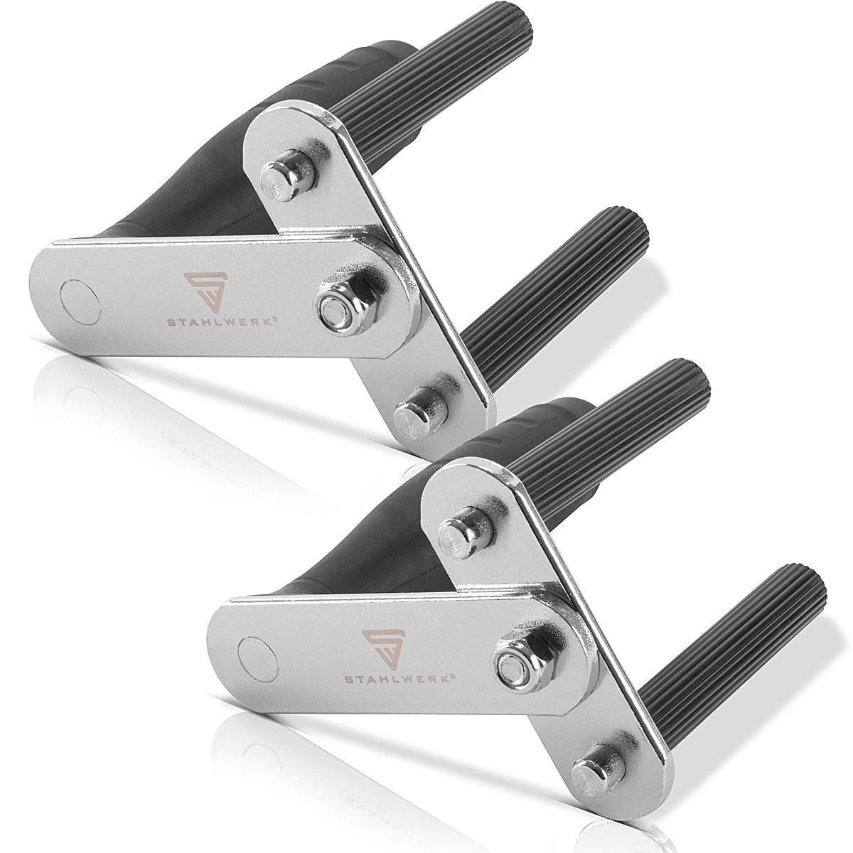 SET AIUTO Piastra di acciaio Aiuto Set da 2er, manico della piastra in acciaio inossidabile / sollevatore di piastra / piastra con maniglia non slittata per il trasporto sicuro di pareti e piastre del muro a secco