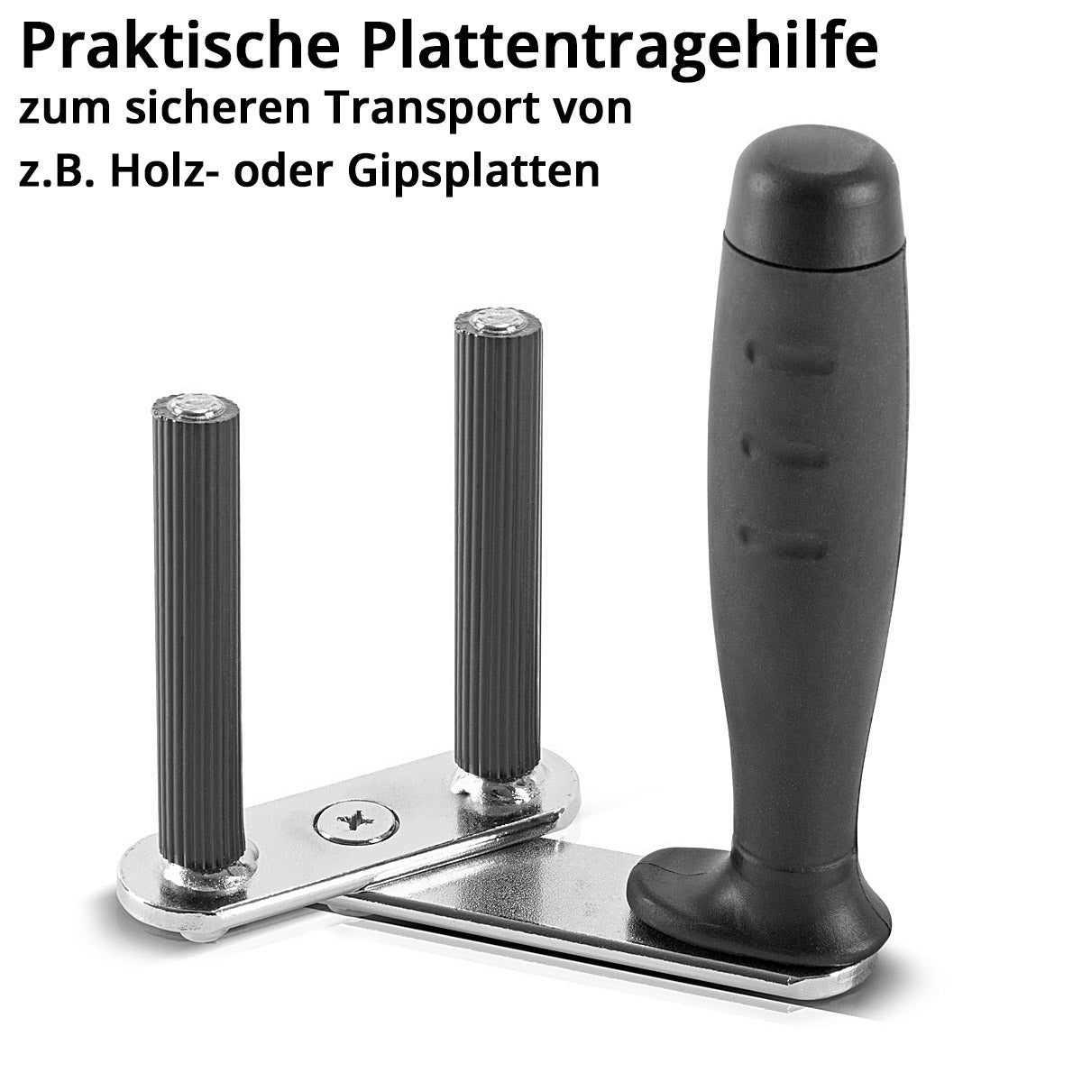 SET AIUTO Piastra di acciaio Aiuto Set da 2er, manico della piastra in acciaio inossidabile / sollevatore di piastra / piastra con maniglia non slittata per il trasporto sicuro di pareti e piastre del muro a secco