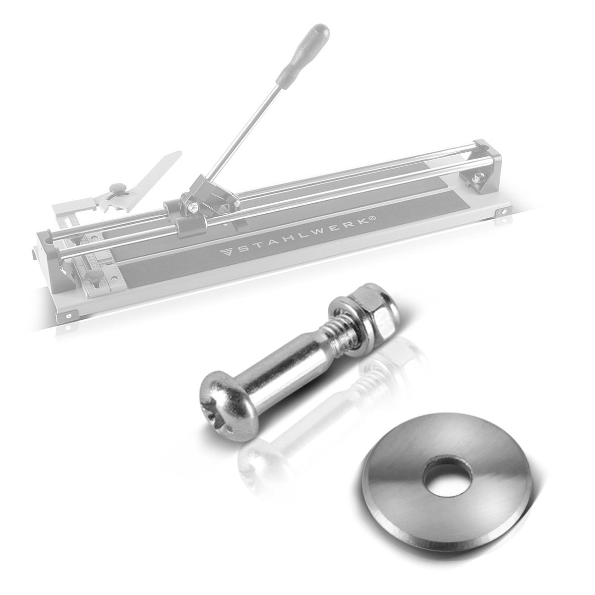 STAHLWERK Universal Fliesenschneidrad 22 x 6 x 2 mm mit 12 mm Schneidleistung für Fliesenschneider, Premium Schneidrad zum präzisen Schneiden von Keramikfliesen