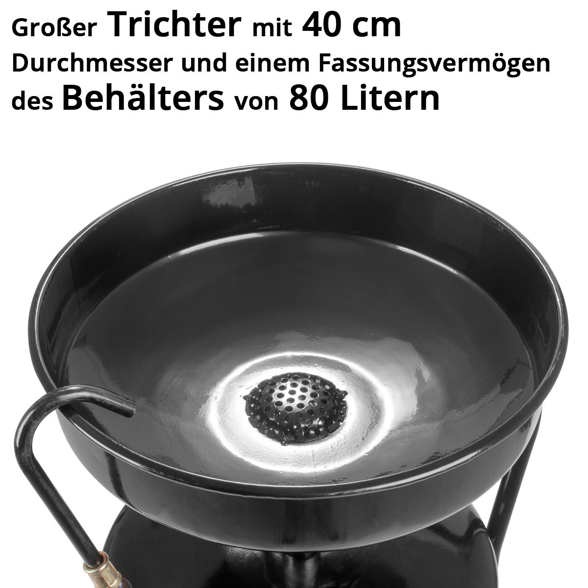 STAHLWERK Ölabscheider OD-80 ST mit 80 l Fassungsvermögen, Öl Auffangbehälter / Ölauffangwagen / Ölwanne / Ölablassgerät mit höhenverstellbarem Trichter zum Auffangen von Altöl beim Kfz Ölwechsel