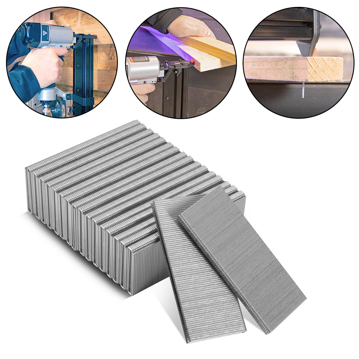 Molino de acero tipo 90 (1.25 x 1.0 mm) con 40 mm de longitud en 2500 set | Clips de tacleada | Brackets para tacleadores manuales, apiladores de aire comprimidos y apiladores eléctricos