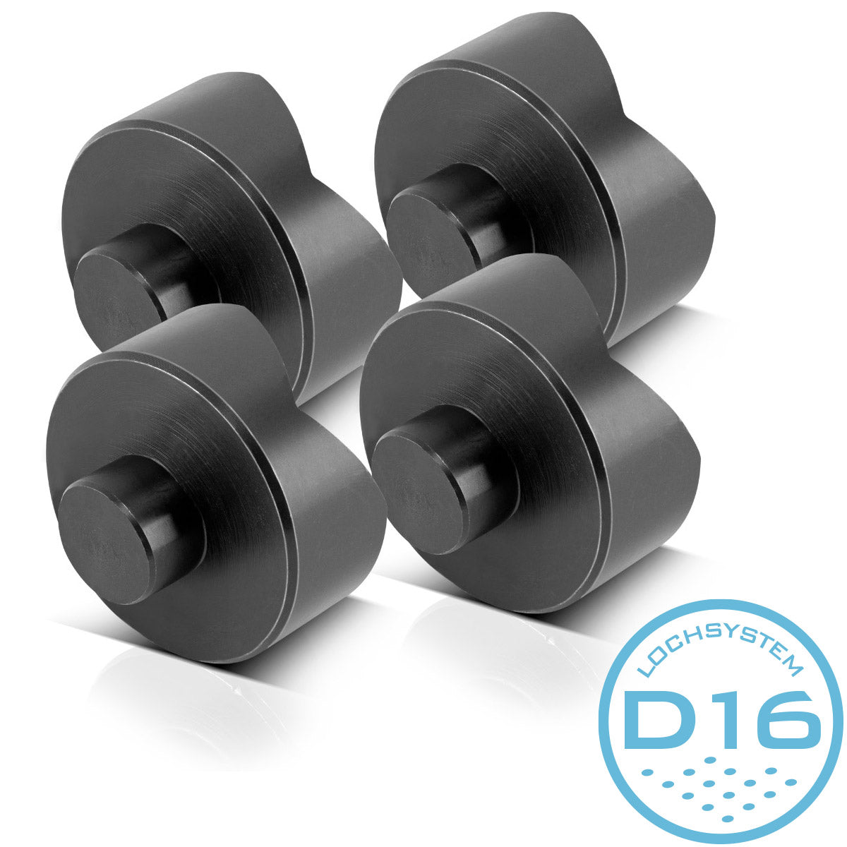 STAHLWERK Zentrierbolzen Zentrierprisma 44x10-20mm für Schweißtische mit D16 Lochsystem 4er Set