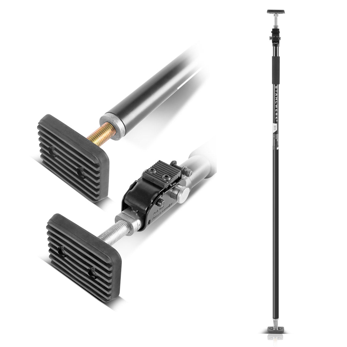 Soporte de montaje de Steelworks / soporte de edificios MH-290 ST 160-290 cm, capacidad de carga de 40 kg, soporte de techo robusto / soporte telescópico / soporte de tensión