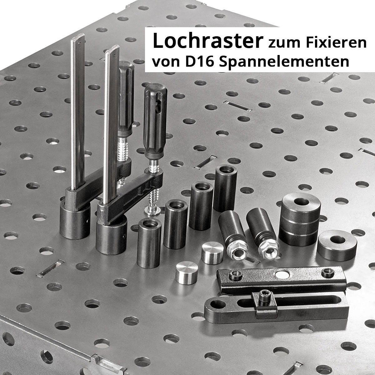 STAHLWERK 3D Schweißtisch WT-100 3D ST mit 1.000 kg Tragkraft, D16 Lochsystem und 6 mm Arbeitsplatte 100 x 80 cm, Montagetisch DIY-Bausatz zum Selbstschweißen aus Carbonstahl mit nivellierbaren Füßen
