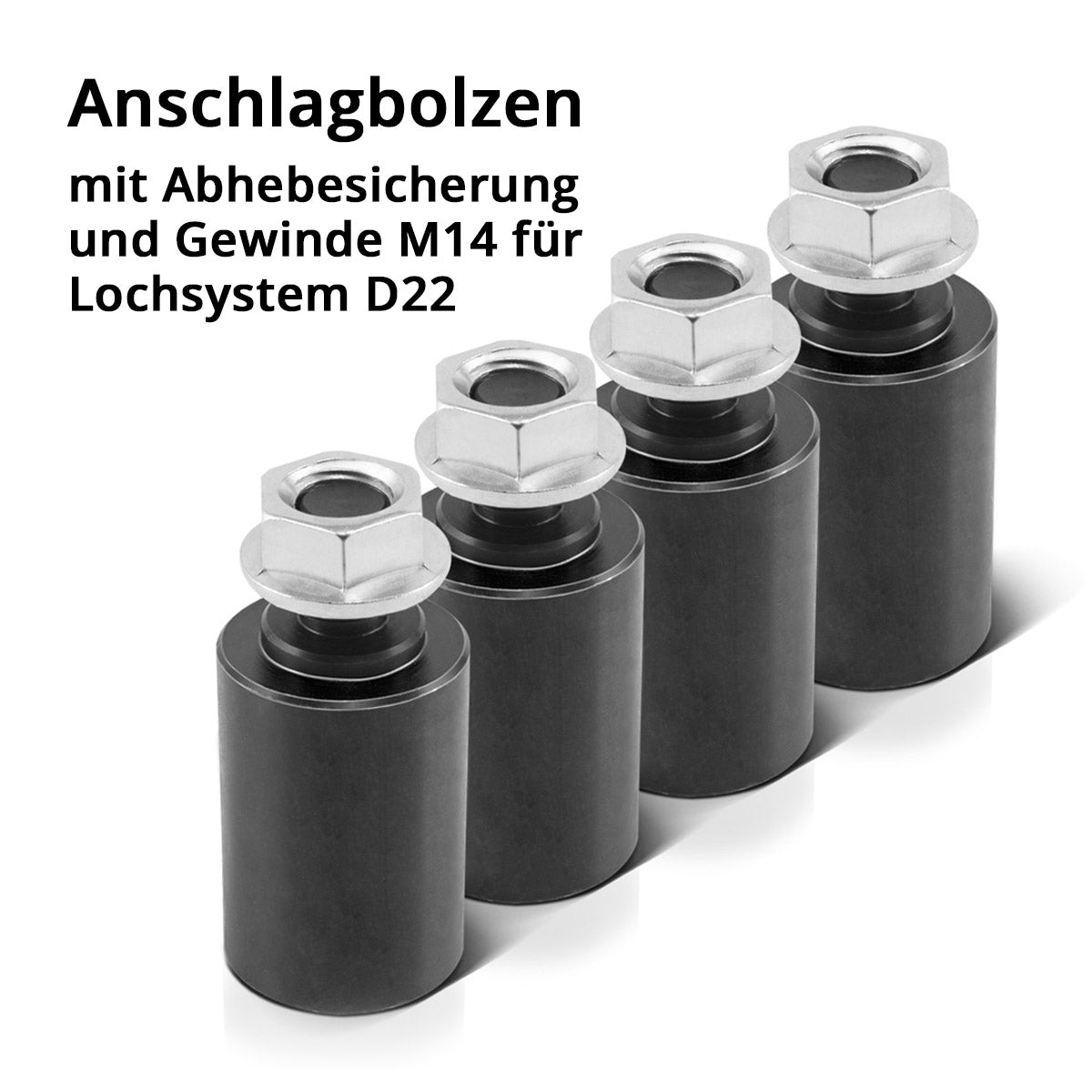 STAHLWERK Schweißtisch-Zubehör-Set für D22 Lochsystem mit Magnetanschlägen, Schraubzwinge, Anschlag-, Spann- und Zentrierbolzen