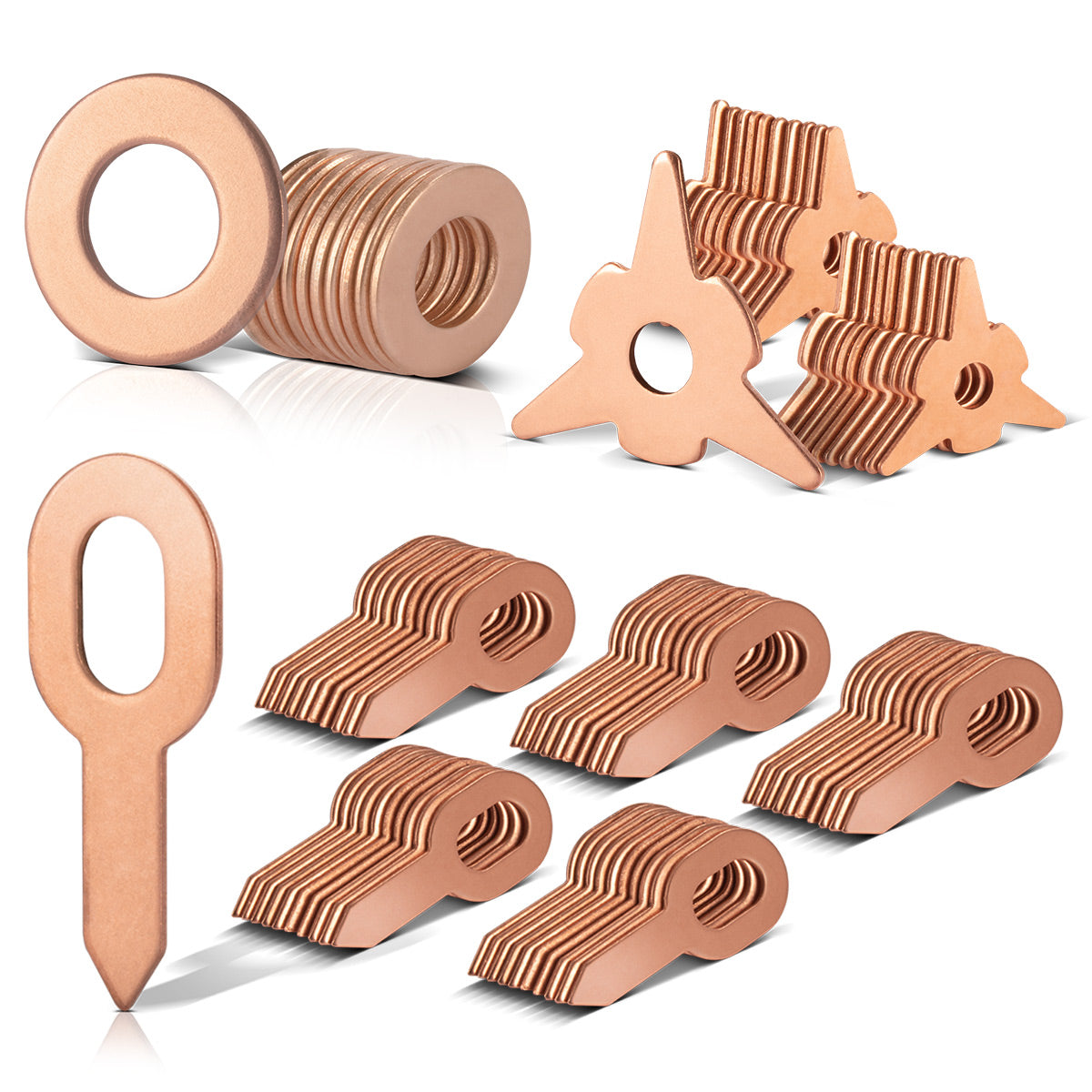 STAHLWERK Ausbeul Spotter Set 120 Teile Ausbeulsterne, Anschweißösen und Anschweißscheiben, Smart Repair Zubehör für Ausbeulspotter | Dellenlifter | Punktschweißgerät zur Reparatur von Kfz Karosserien