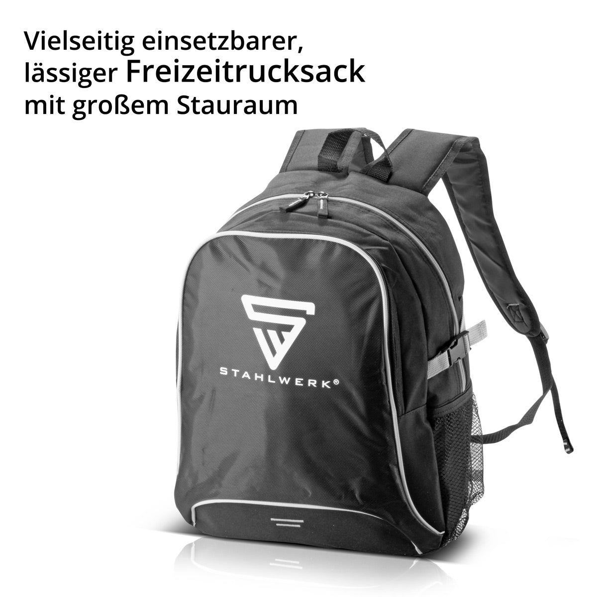 STAHLWERK Praktischer Freizeitrucksack 27 Liter, Sportrucksack aus robustem und wasserabweisendem Ripstop-Polyester, Daypack | Handgepäck | Reiserucksack mit zwei großen Fächern