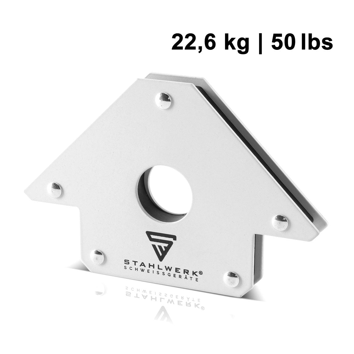 STAHLWERK 4er Set Magnet-Schweißwinkel 22,6 kg | 50 lbs robuster Schweißmagnet | Magnetwinkel | Schweißpositionierer mit starker Haftkraft