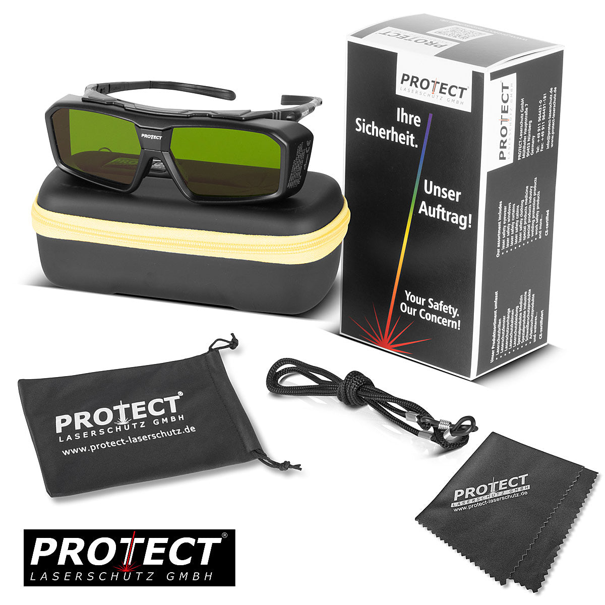 PROTECT Starlight Laserschutzbrille | Laserbrille | DIN EN 207 und EN 208 für Arbeiten mit Lasern (für Brillenträger geeignet)