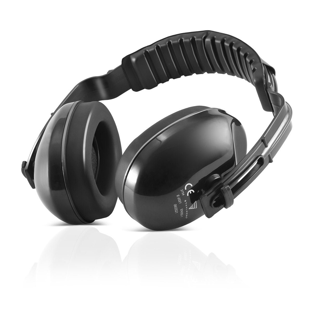 Ensemble de sécurité au travail d'acier avec une protection auditive, des lunettes de protection et un panneau de protection contre le visage pour un travail sûr